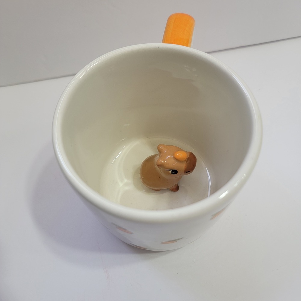 Capybara Hidden 3D Animal Ceramic Coffee Mug Oranges Fruit Pattern